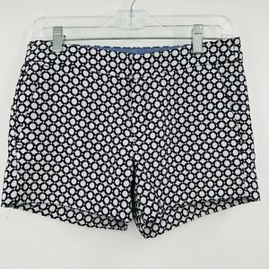 Banana Republic Size 4 Navy Blue & White Hampton Fit Polka Dot Shorts